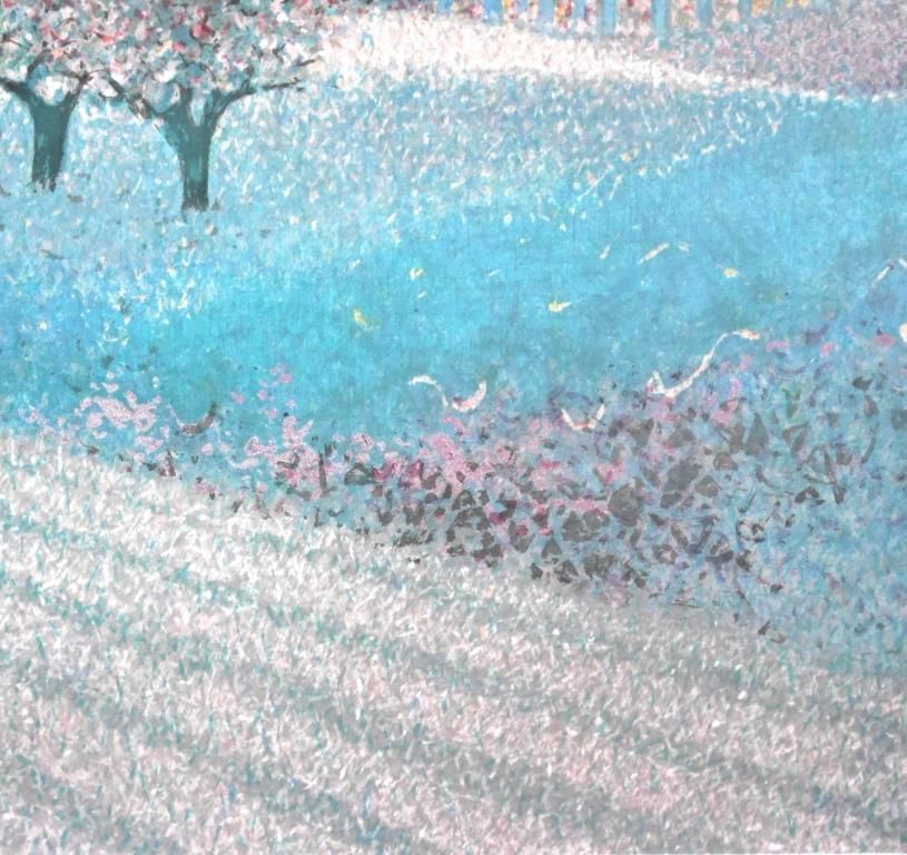 アンドレ・ブーリエ『風景』◇リトグラフ◇直筆サイン有◇大型
