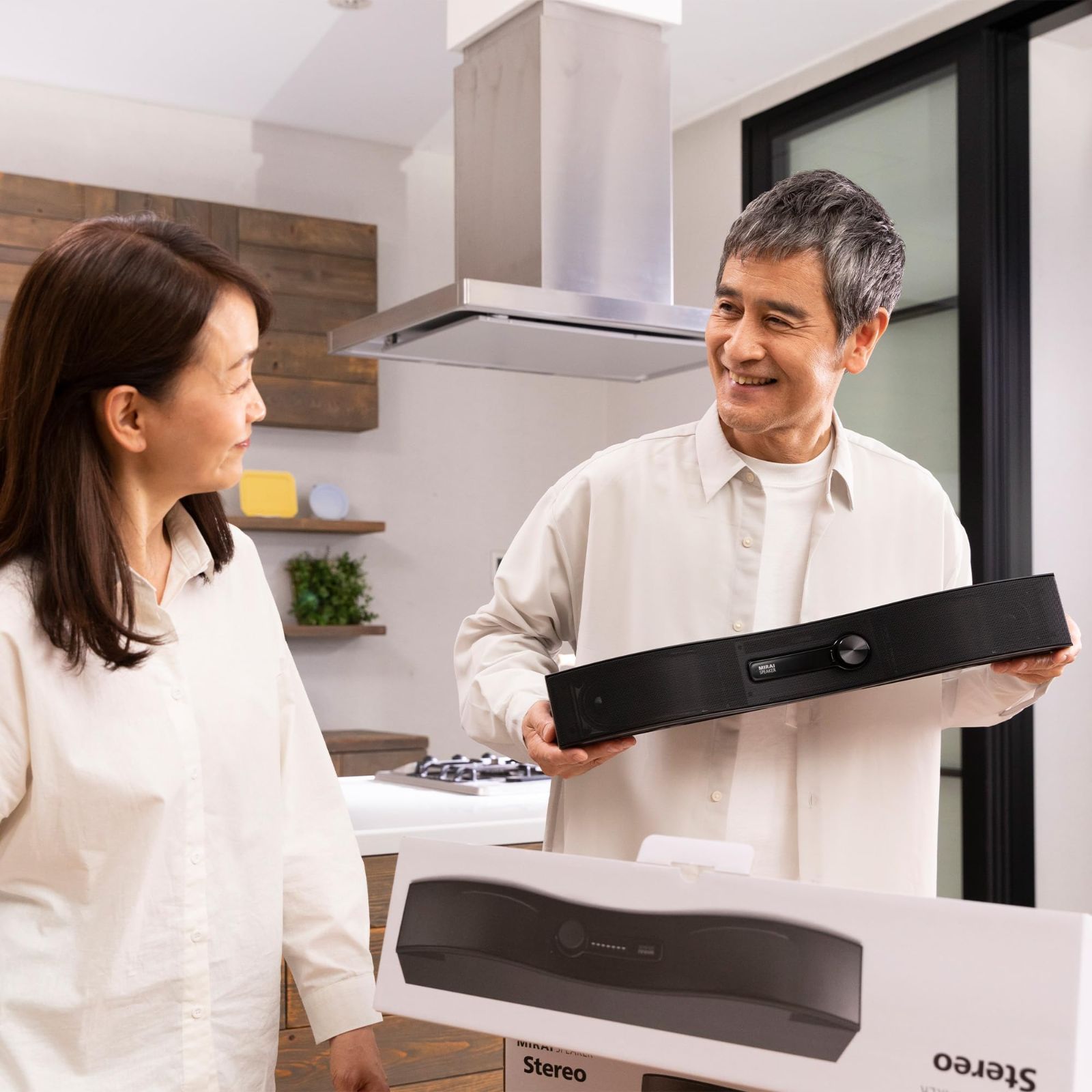 ミライスピーカー ステレオ テレビ用スピーカー SF-MIRAIS6 有線接続