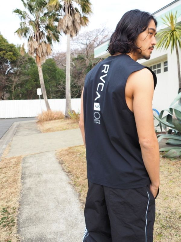 RVCA ルーカ タンクトップ メンズ レディース シンプル VA VENT TANK ルカ スポーツ 速乾 UPF50+ 紫外線カット サーフィン マリンスポーツ BBQ フィットネス ジム トレーニング ノースリーブ BE041-806