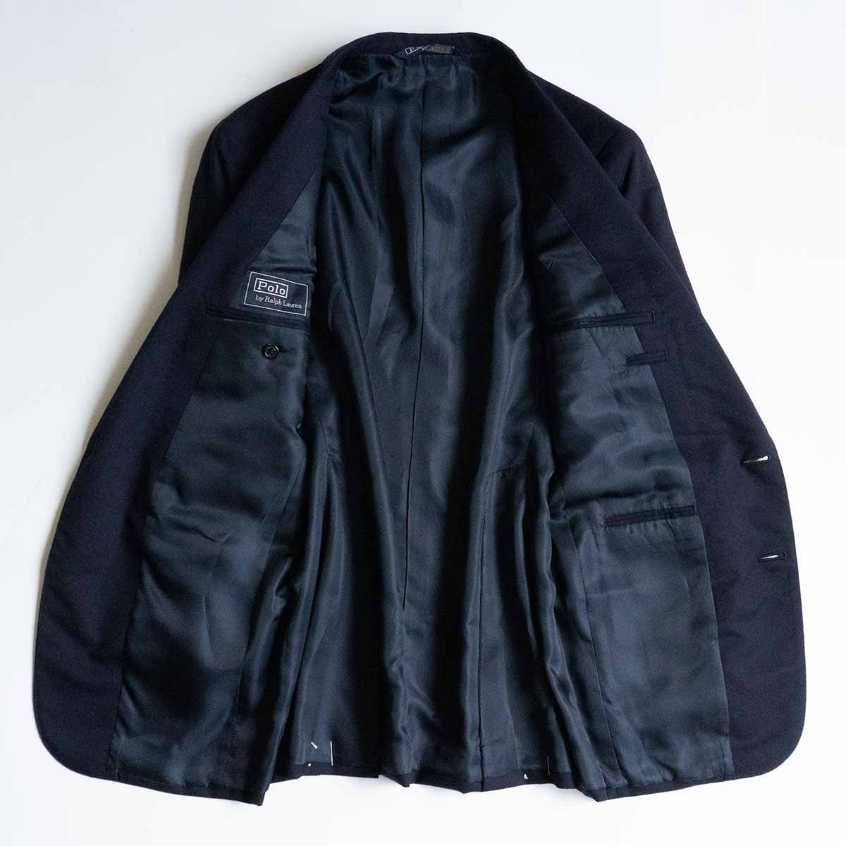 極美品　ポロラルフローレン　テーラードジャケット ブレザー 紺ブレ 金ボタン POLO RALPH LAUREN ポロ・ラルフローレン 紺 ブレザー ウール