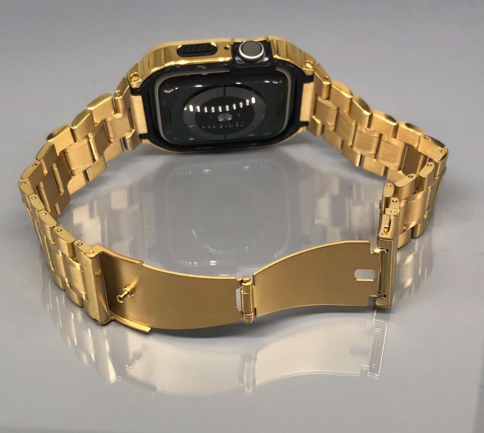 今年人気のブランド品や GimelZayin ゴールド☆アップルウォッチ ステンレス カバー 金属ベルト