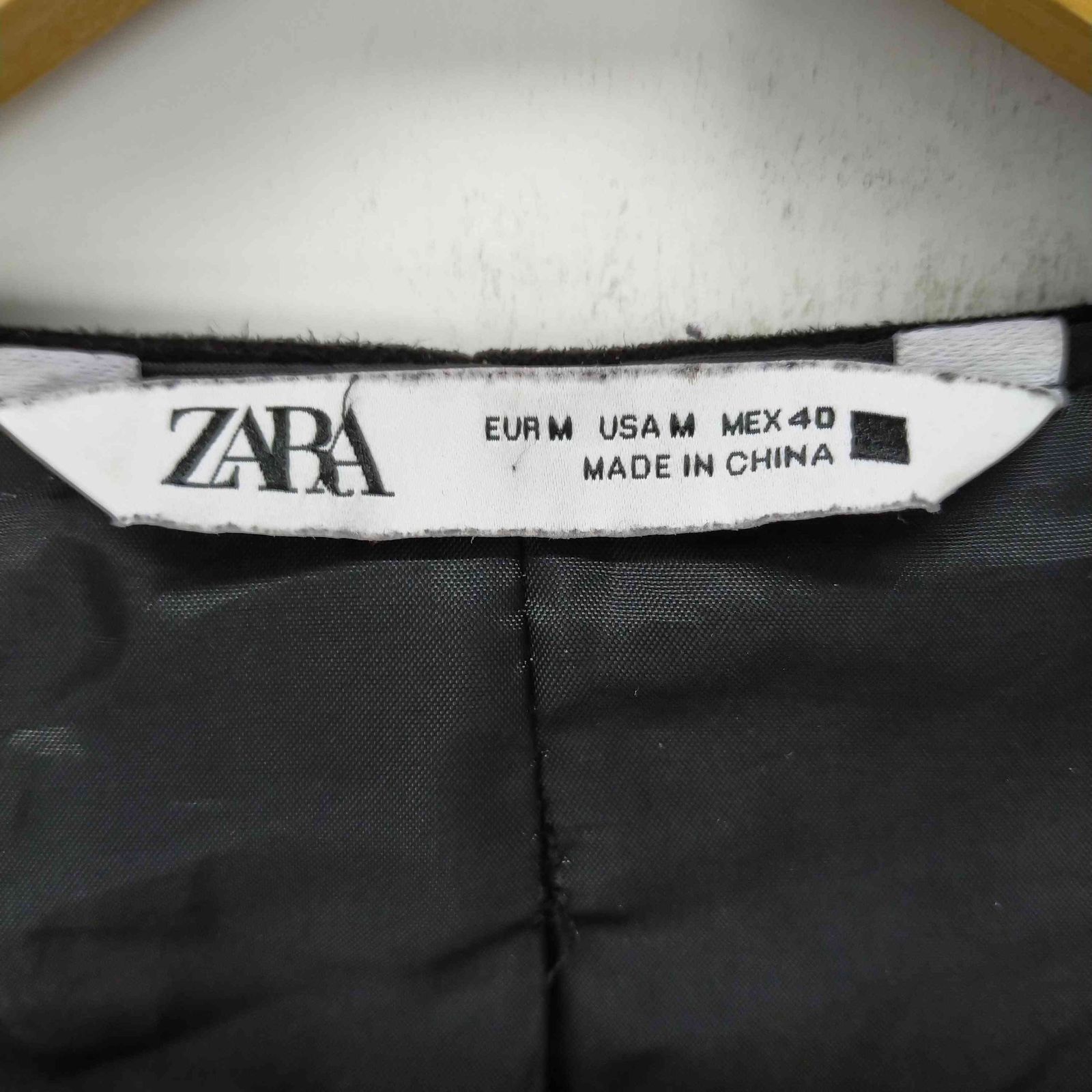 ザラ ZARA フェイクスエード コントラスト ジャケット メンズ import