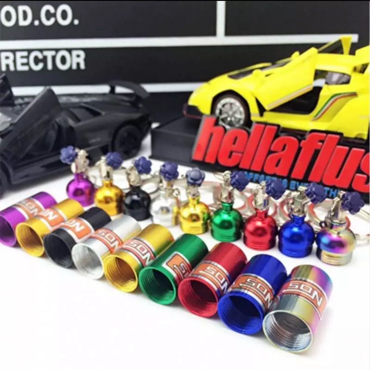 NOS ニトロボンベキーリング カスタムパーツ 7カラー ワイルドスピード 