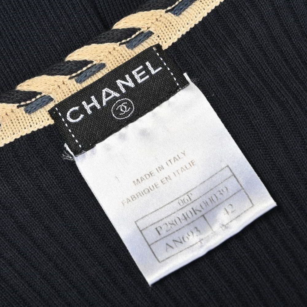 CHANEL 06P P28040K00039 胸ココマーク トリム タンクトップ