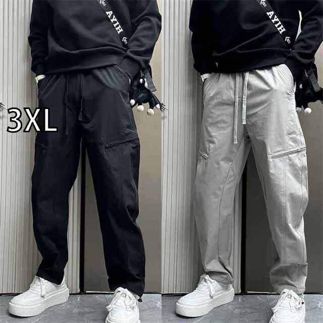 [3XL]秋冬 メンズ  服 シンプル ファッション オシャレ 大人 かっこいい 大きいサイズ ストリート 紳士服 秋冬 ストレート カジュアル パンツ アメリカン レトロ ワイド レッグ 無地