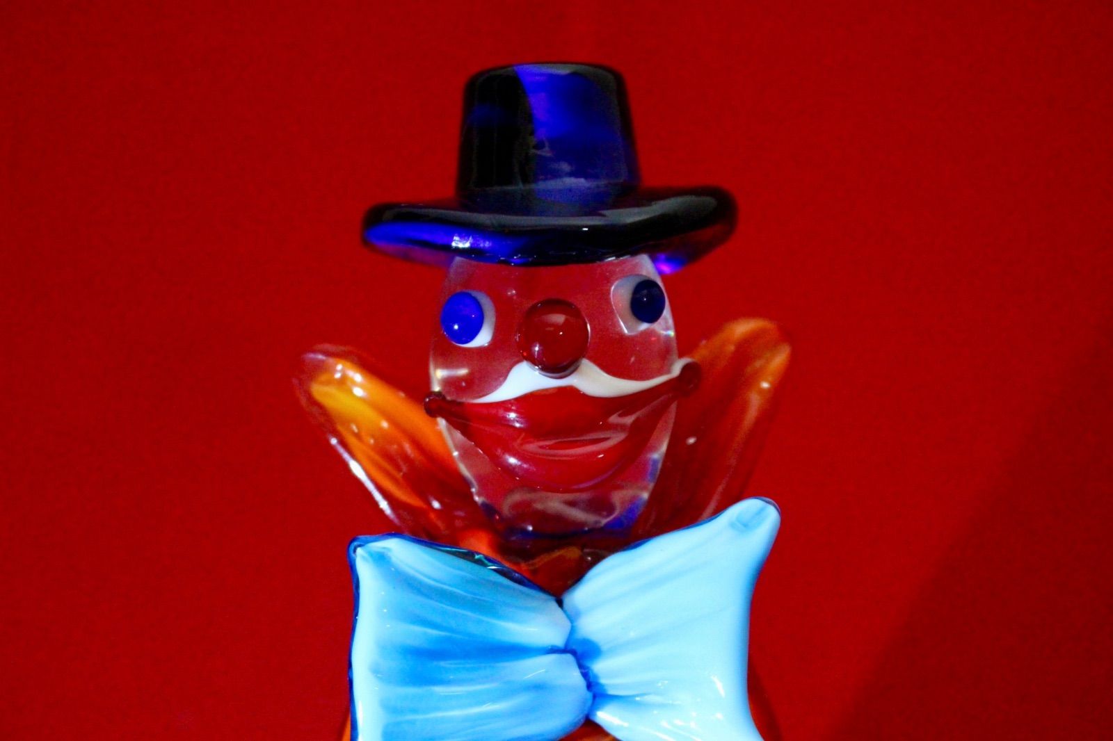 イタリア雑貨・ピエロコレクション【MURANO GLASS 赤の紳士】 RARE Mid Century Italian Art Glass Female Torso Vase Murano
