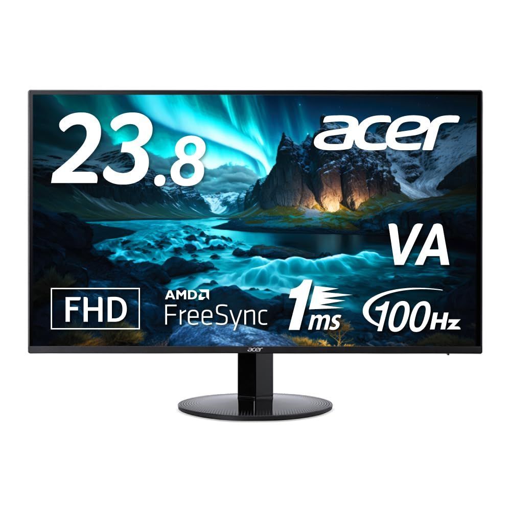 【ラスト1点】ヘッドホン端子 AMD スピーカー内蔵 ミニD-Sub15 HDMI 1ms FreeSync 100Hz フルHD 非光沢 VA SA241YHbmix 23.8インチ スタンダードモニター Acer 日本エイサー