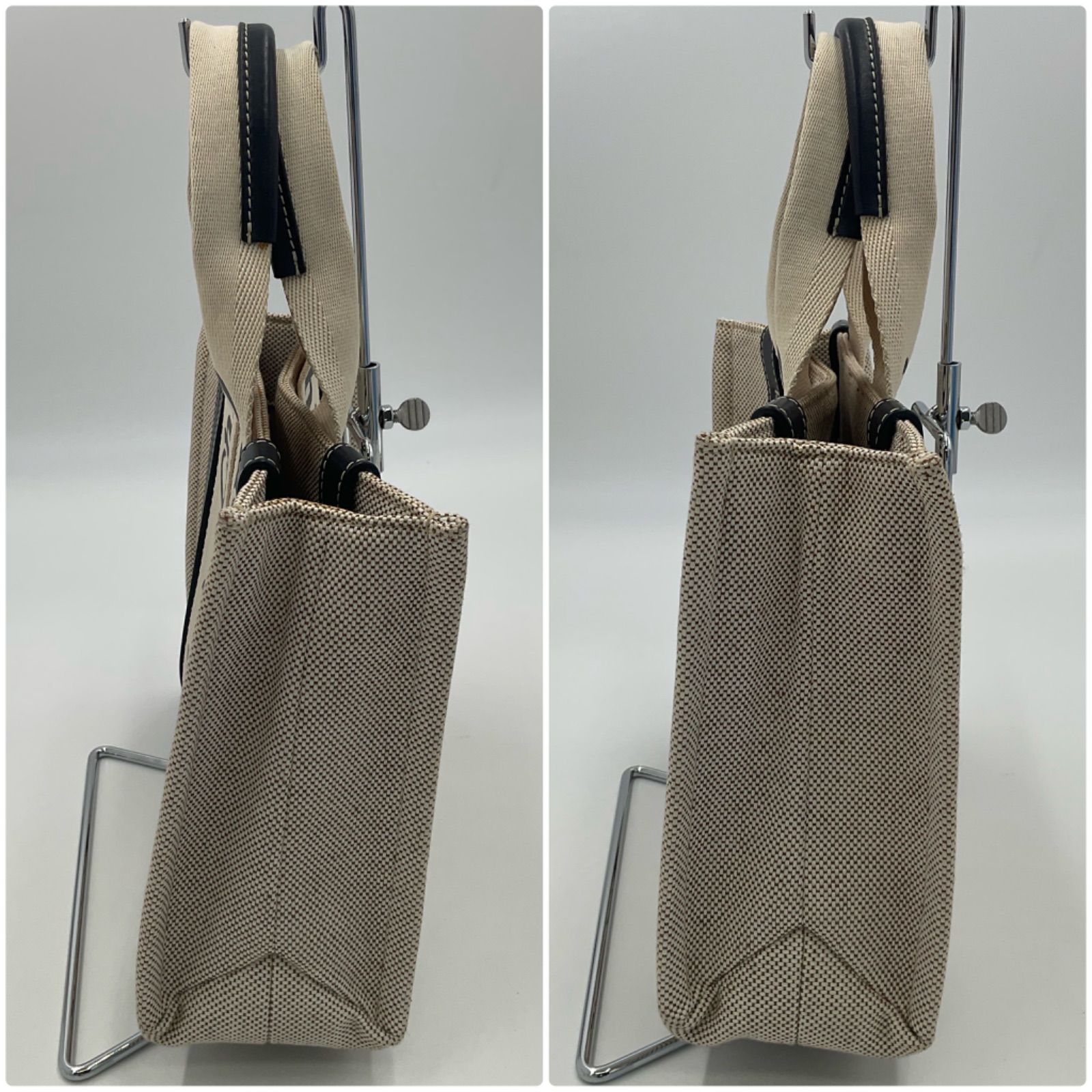 CHLOE クロエ トートバッグ スモール WOODY ウッディ ネイビーブラック 