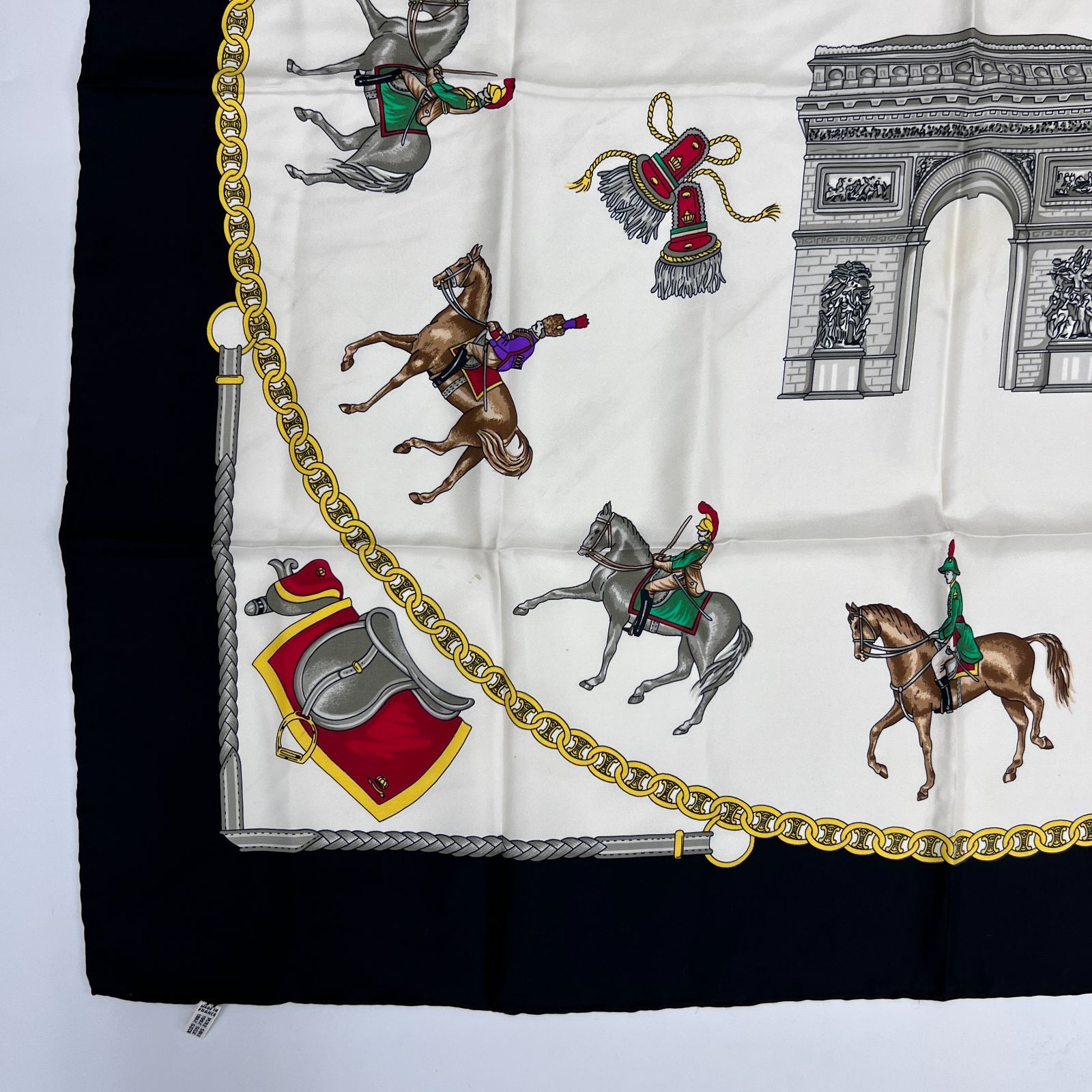 中古】CELINE セリーヌ アクセサリー スカーフ シルク マルチカラー  