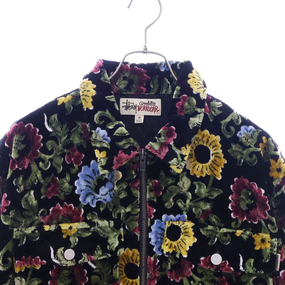 【新品未使用】STUSSY フローラルジャガードガレージジャケット　M STUSSY FLORAL JACQUARD GARAGE JACKET M