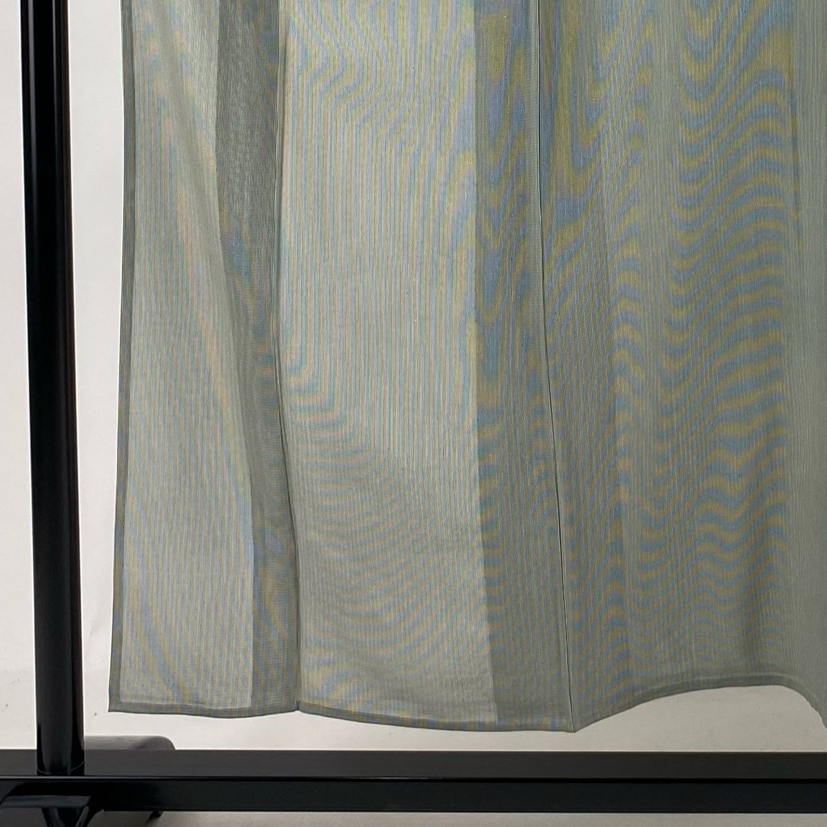 江戸小紋 身丈152.5cm 裄丈62cm S 薄物 紗 寺山存男 落款 万筋 薄緑  