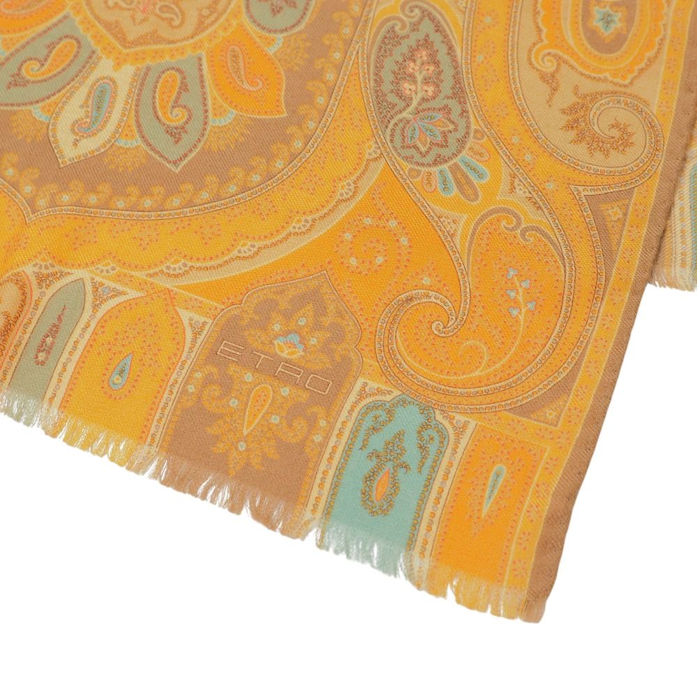 【美品】エトロ　ショール 極美品✨ETRO エトロ ペイズリー 花柄 88×88 超大判スカーフ