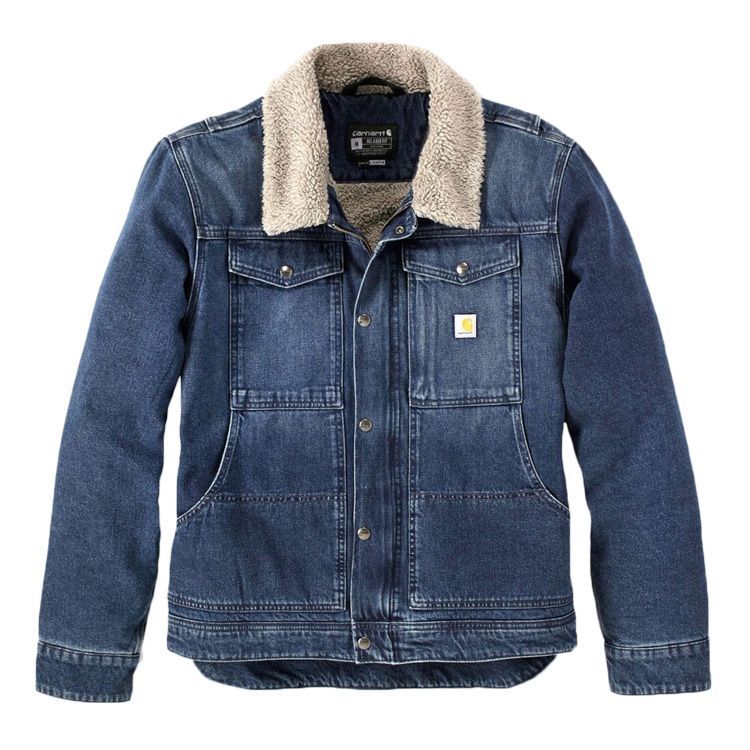 00s【Carhartt】カーハート（L相当）デニムジャケット＊シェルパ＊裏ボア Carhartt カーハート デニムジャケット 裏ボア Gジャン アウター ボア