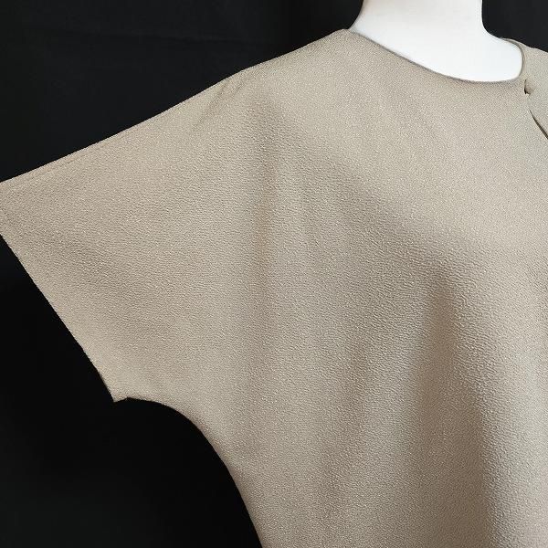 美品★詩仙堂ちりめん 3点セットアップ　ジャケット／ブラウス／スカート　ベージュ 詩仙堂 ベージュ スカートセットアップ 再出品】詩仙堂 by HITOSHI