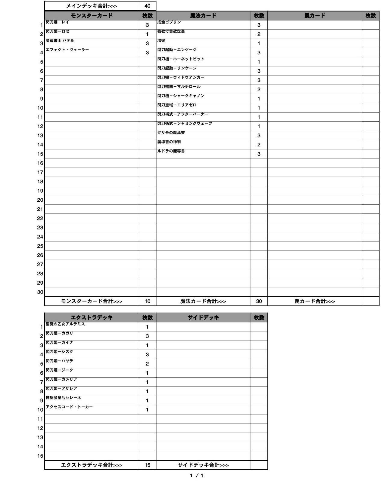 閃刀姫 デッキ 遊戯王 Sky Striker Ace deck 閃刀姫 デッキ 遊戯王 Sky Striker Ace deck 閃刀姫 デッキ