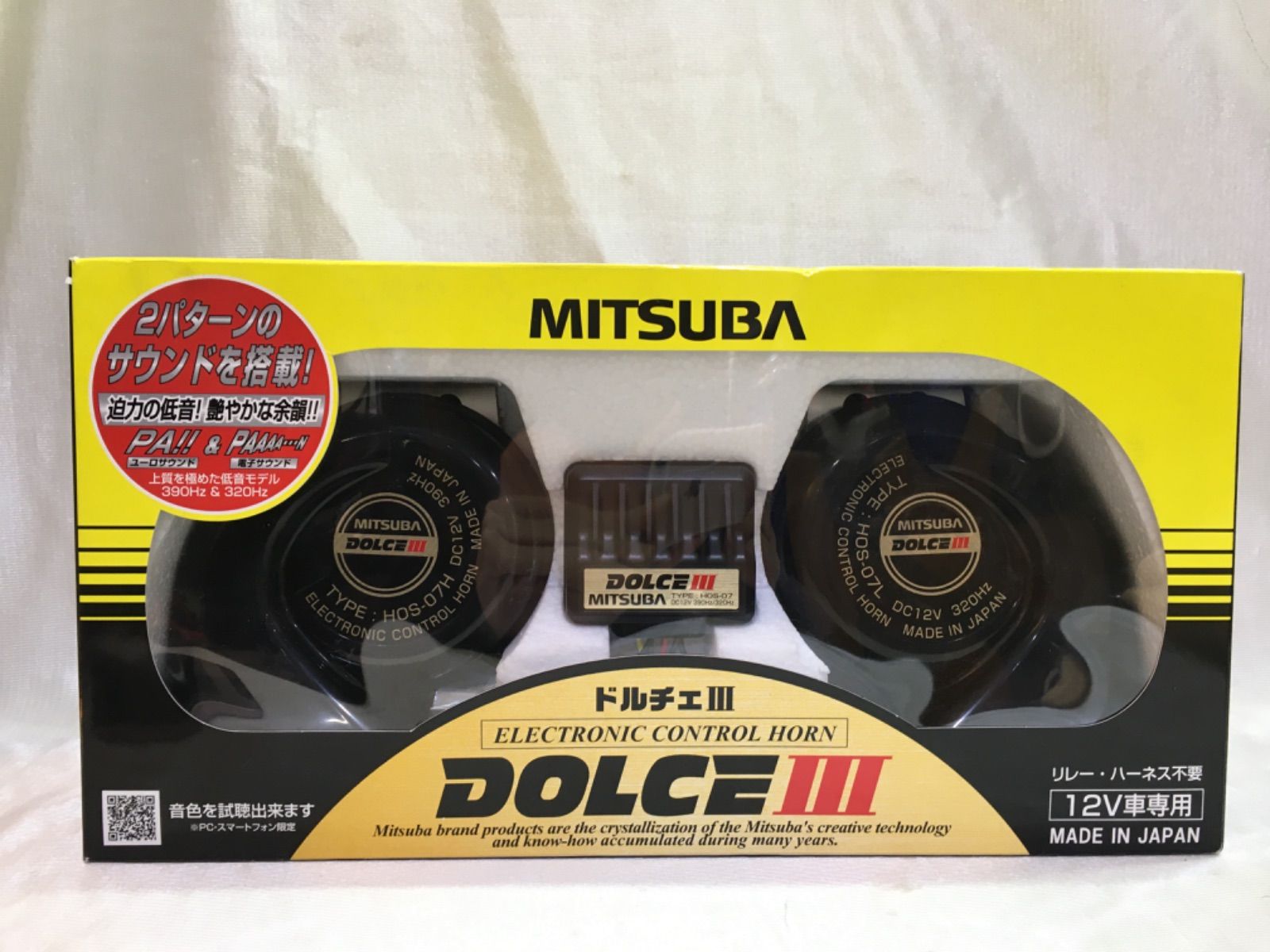 MITSUBA ミツバ DOLCEⅢ 自動車ホーン 交換用クラクションドルチェ3 12V車