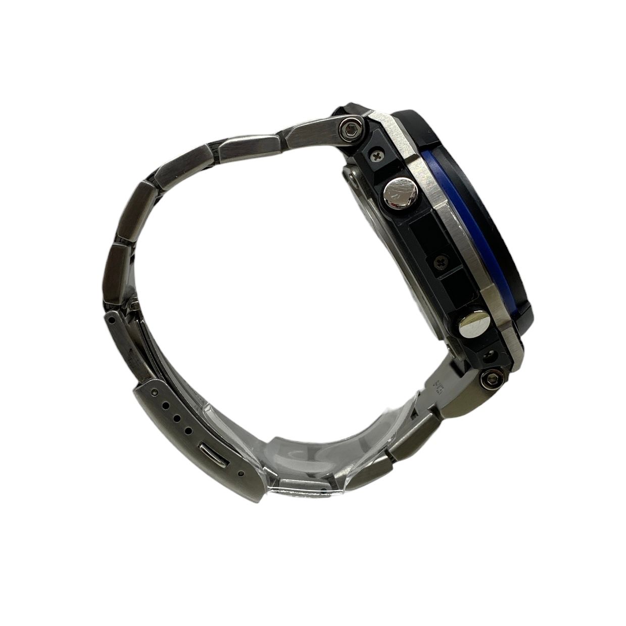 CASIO (カシオ) G-SHOCK Gショック G-STEEL Gスチール デジアナ腕時計 電波ソーラー GST-W100D シルバー ブラック  ブルー メンズ/025 - メルカリ