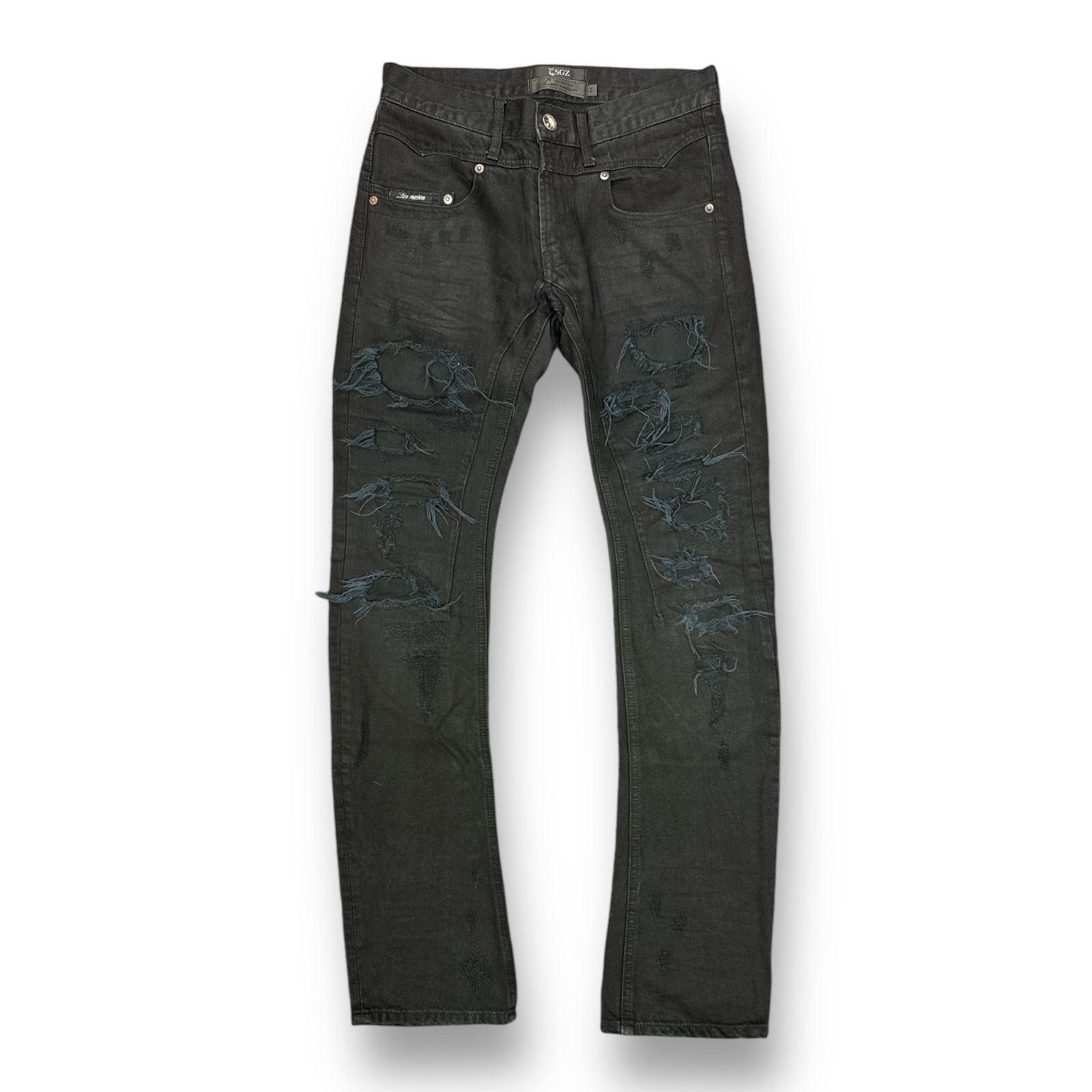 JACKROSE × SGZ(SUGIZO) Crash Denim Pants クラッシュデニムパンツ グランジ ダメージ ジャックローズ コラボ  221513L ブラック 44 68054A6 - メルカリ