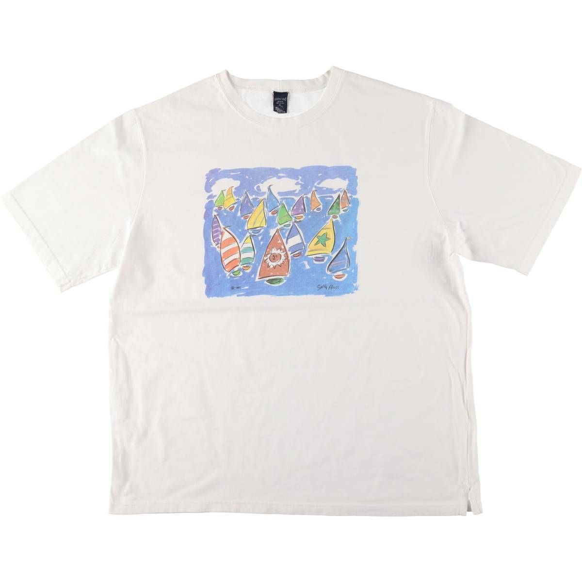 古着 90年代 ランズエンド LANDS END 半袖 プリントTシャツ メンズXL相当 ヴィンテージ|eaa546460