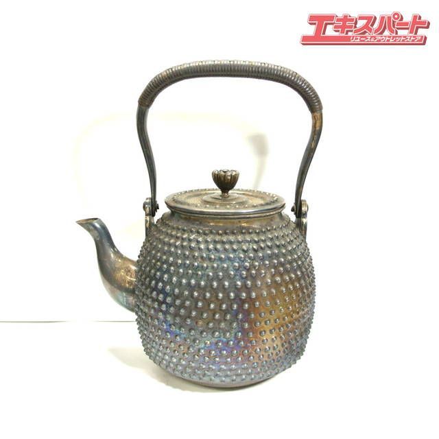 銀瓶　あられ　茶道具　純銀 骨董 純銀 あられ 銀瓶 茶道具 湘南台店 - メルカリ