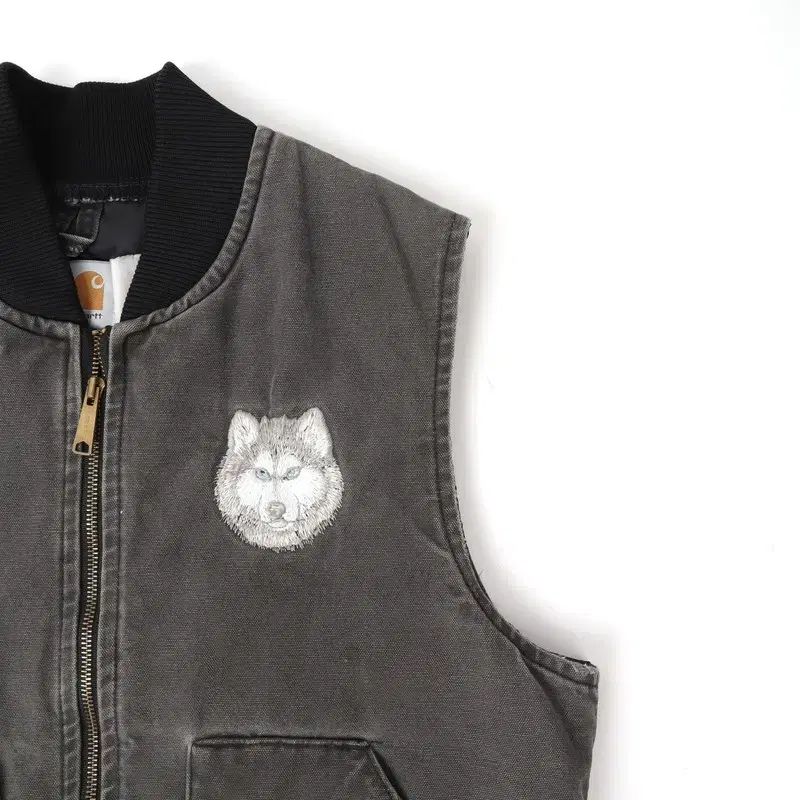 Carhartt ダークグレー ベスト Carhartt” Duck Vest USA製 SIZE XL カーハート ダックベスト