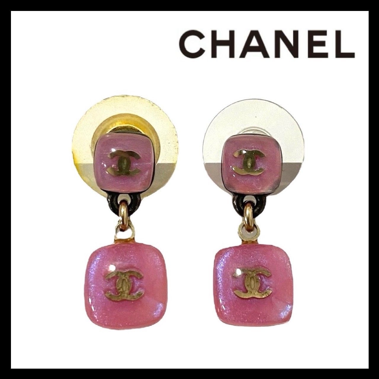 SUCHANELココマーク C193☆CHANEL ピアス ココマーク シルバー 両耳 丸 