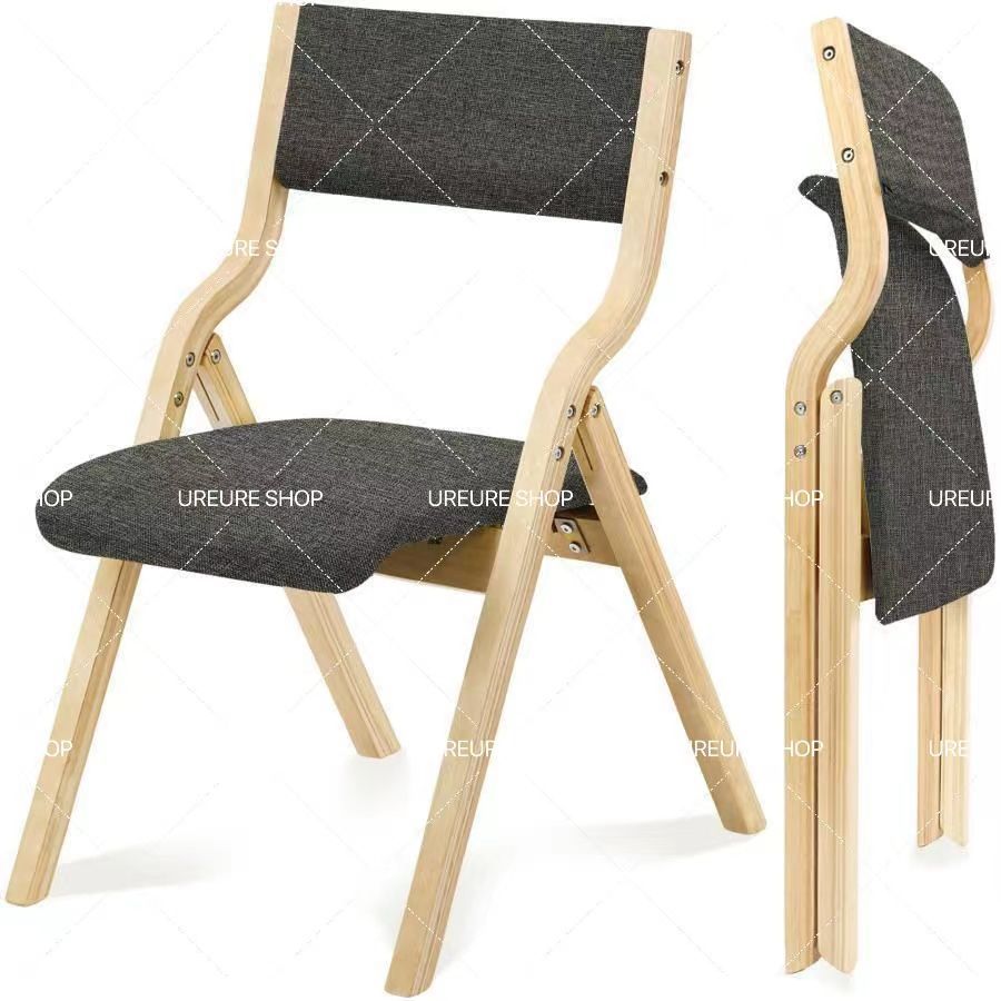 ブラック　ダイニングチェア PU 木製 介護チェア 折りたたみチェア ダイニングチェア 折りたたみ椅子 2脚セット 完成品 リビング