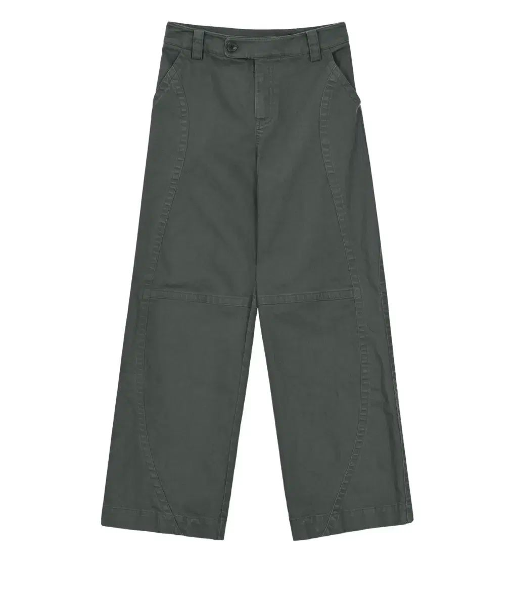 COSMOSS CURVED LINE WASHED DENIM PANTS