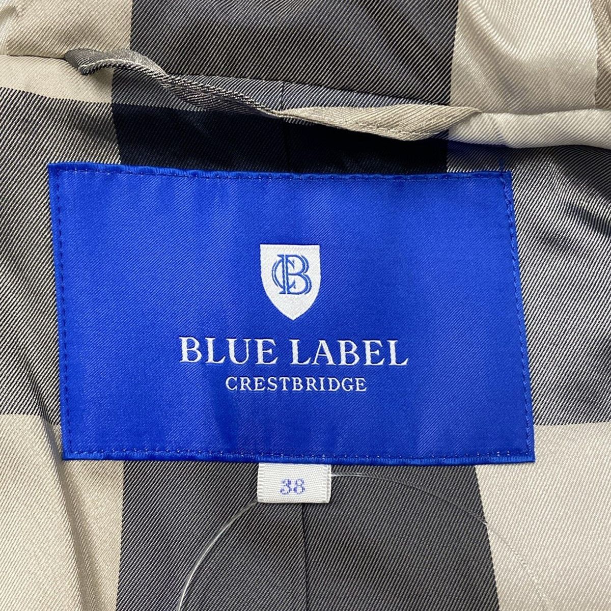 BLUE LABEL クレストブリッジ　ベージュ ダッフルコート　サイズ38 店舗限定】リバーメルトンショートダッフルコート（コート