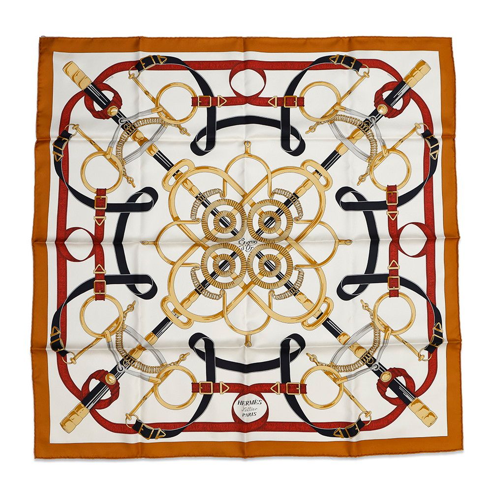 HERMES エルメス カレ90 Eperon d'Or スカーフ エルメス HERMES カレ90