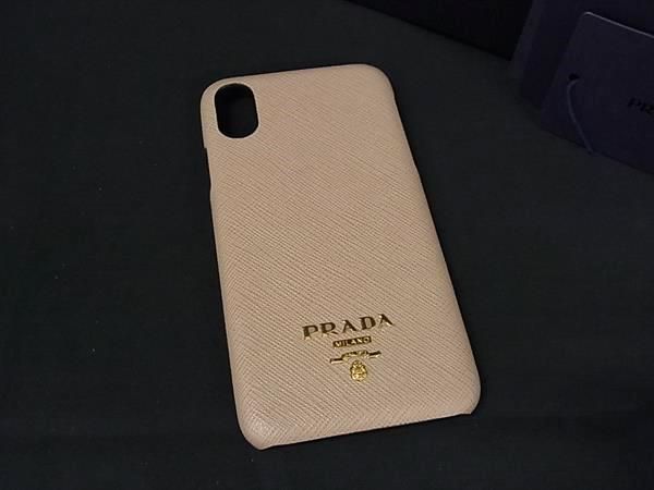 □新品同様□ PRADA プラダ サフィアーノレザー iPhoneX/XS 対応