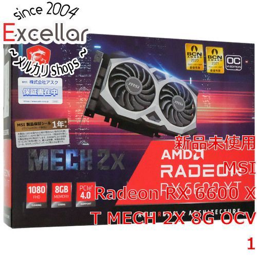 bn:4] MSI製グラボ Radeon RX 6600 XT MECH 2X 8G OCV1 PCIExp 8GB