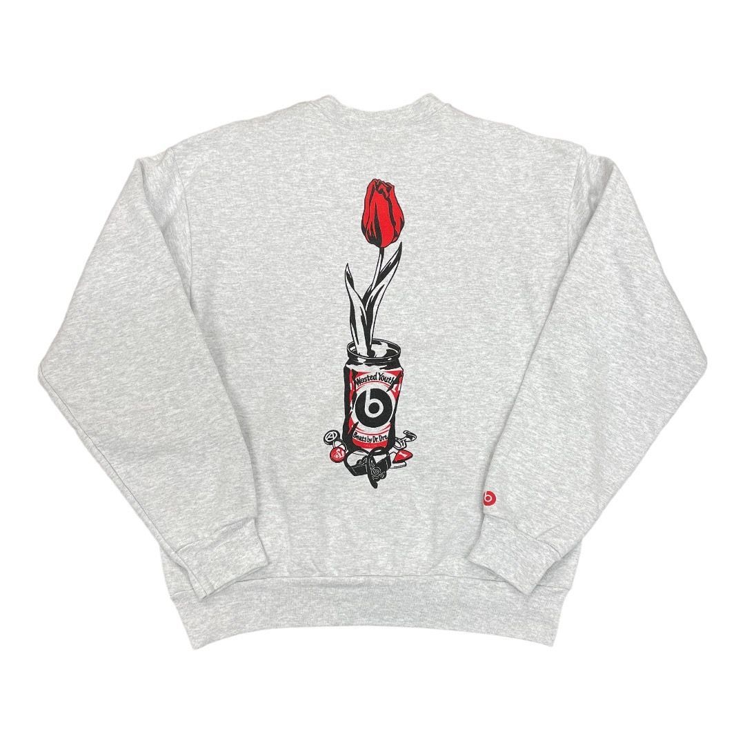 WASTED YOUTH BEATS CREW NECK SWEAT SHIRTS 薔薇 バラ クルーネック ...