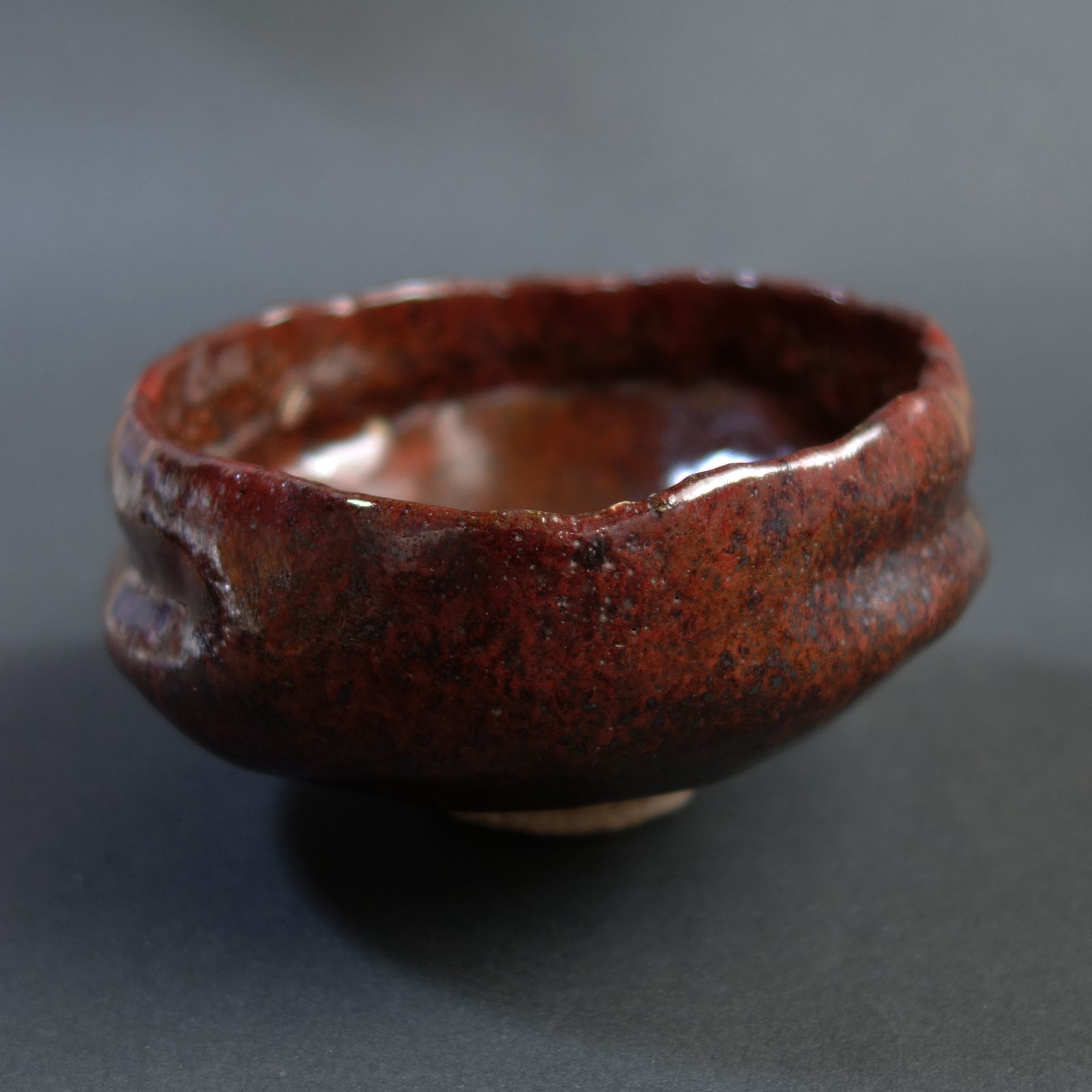 芳幽幹 加藤石春 立田錦 楽茶碗 共箱 直径13cm 東H5-