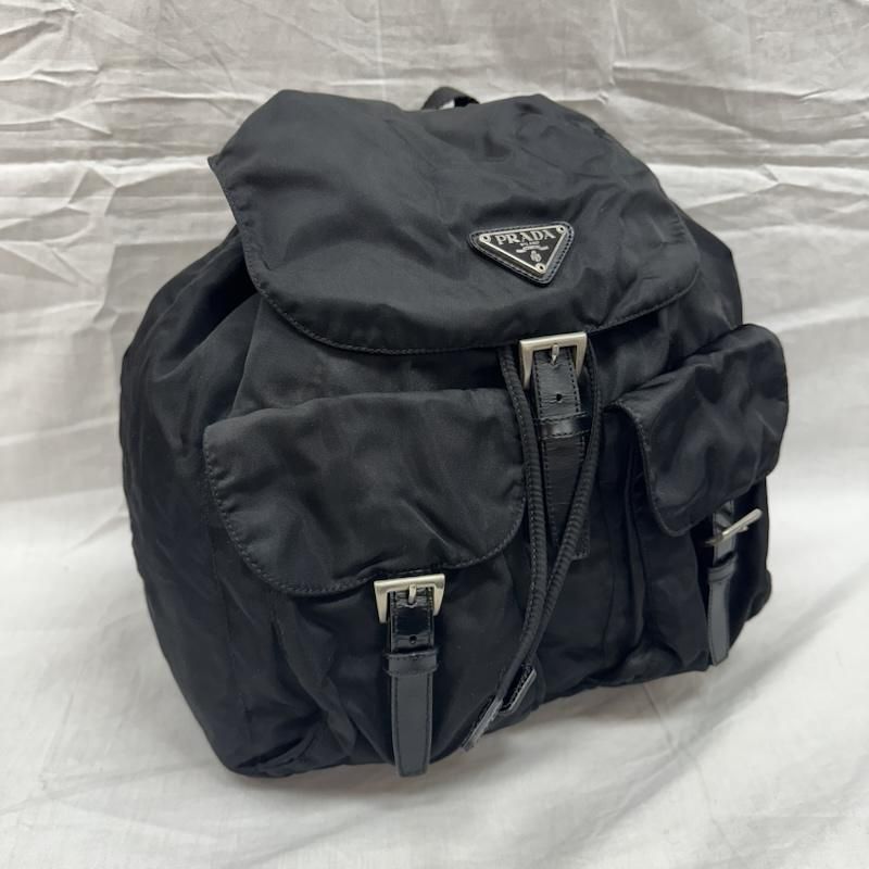 美品 PRADA 三角ロゴ リュック バックパック ブラック B2811F プラダ PRADA 三角ロゴ リュック バックパック ナイロン 黒