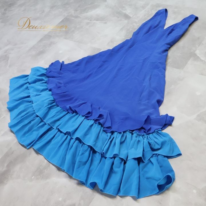 【美品 フラメンコ衣装】イエロー ワンピース ドレス ボランテ フリル ドット 楽天市場】ヴィヴィットカラ−水玉フラメンコ衣装黄色／黒水玉