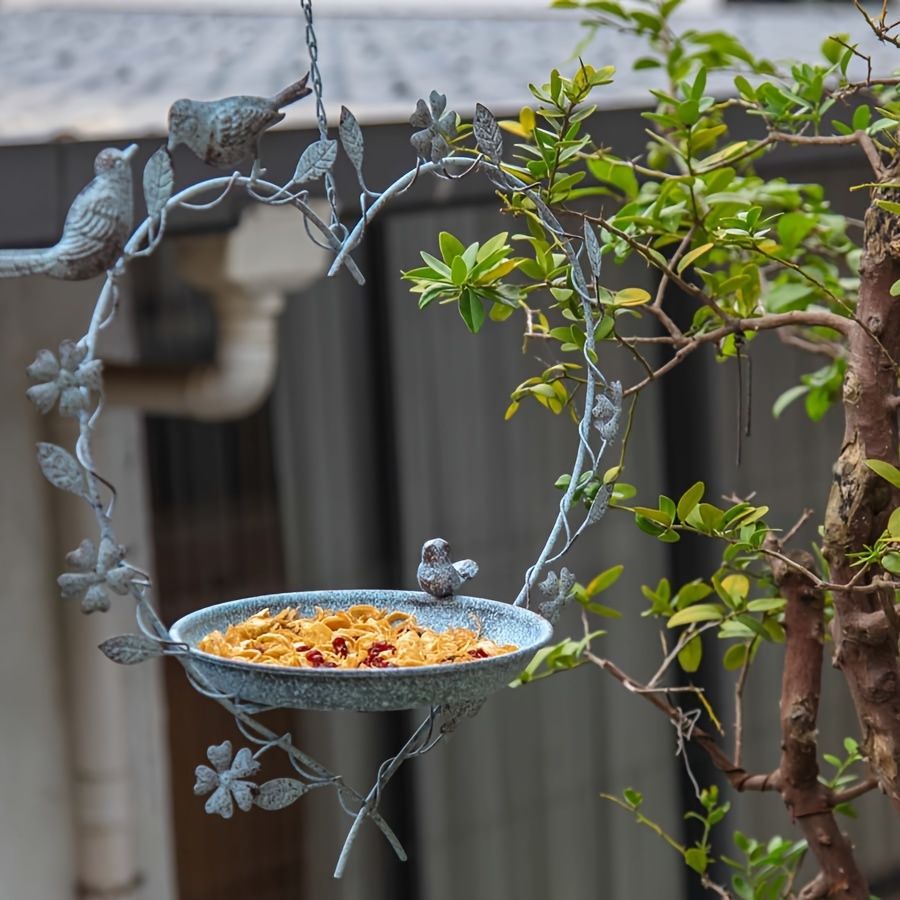 バードフィーダー 小鳥 野鳥 用 給餌器 餌箱 餌台えさ置き 吊下げ ハート型 餌入れ 鳥 ガーデンオブジェ吊下げ インテリア ガーデニング ペット食器 野鳥観察 レトロ風 バード用品 インテリア雑貨