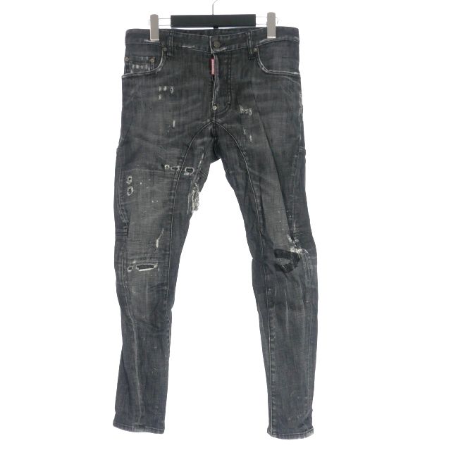 ディースクエアード DSQUARED2 16AW Tidy Biker Jean スキニーデニムパンツ ジーンズ 44 ブラック 黒 S74LB0056 国内正規