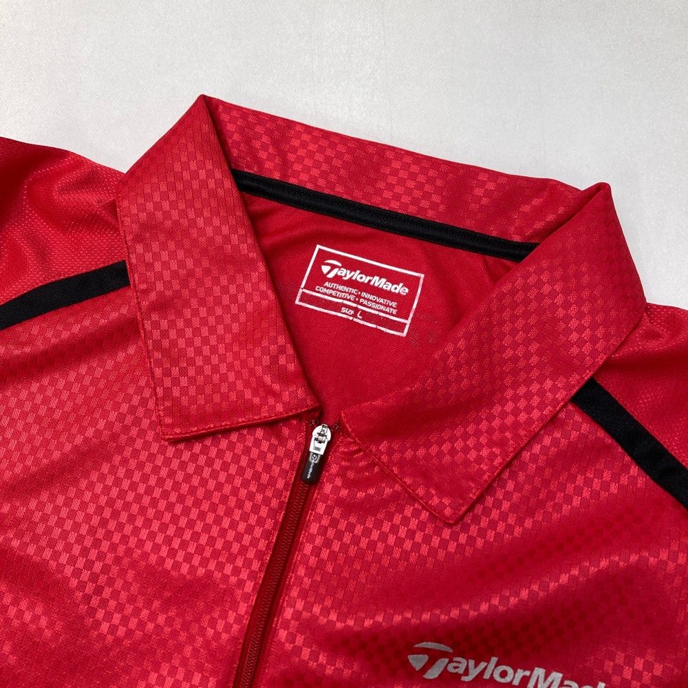 テーラーメイドゴルフ　半袖ポロシャツ チェック柄袖 TaylorMade（テーラーメイド） ゴルフウェア ポロシャツ 半袖 メンズ