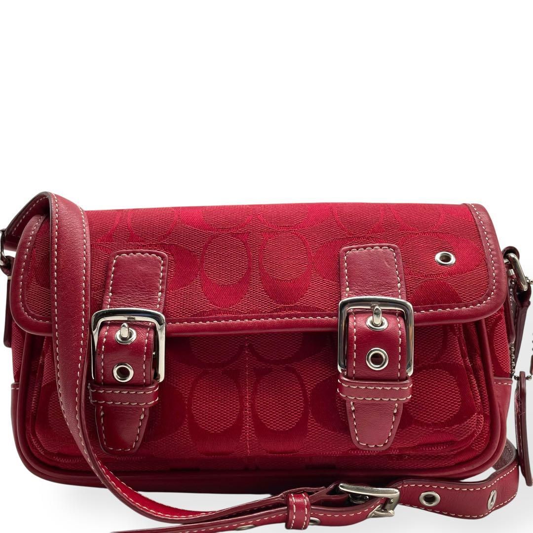 COACH ショルダーバッグ シグネチャー 赤 COACH コーチ/ブランド