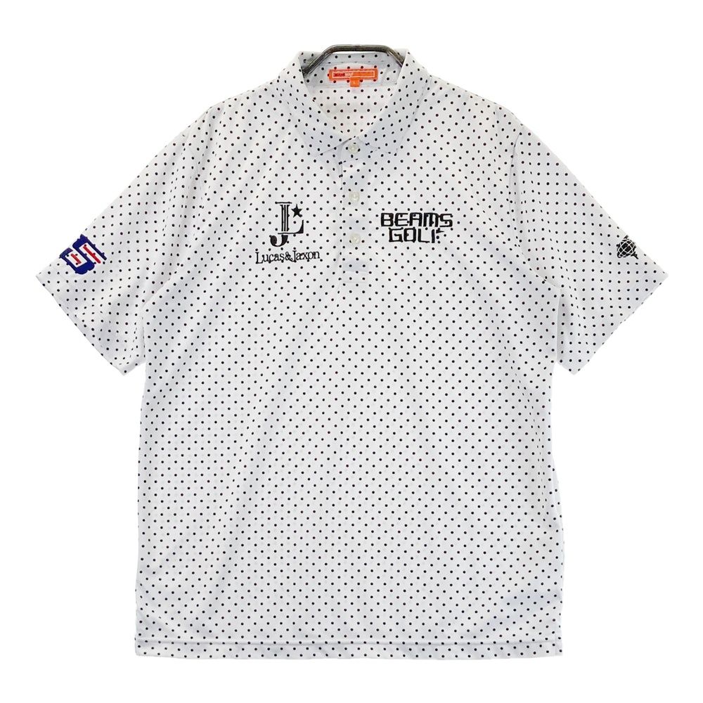 サイズ：L BEAMS GOLF ビームスゴルフ 半袖ポロシャツ ドット柄