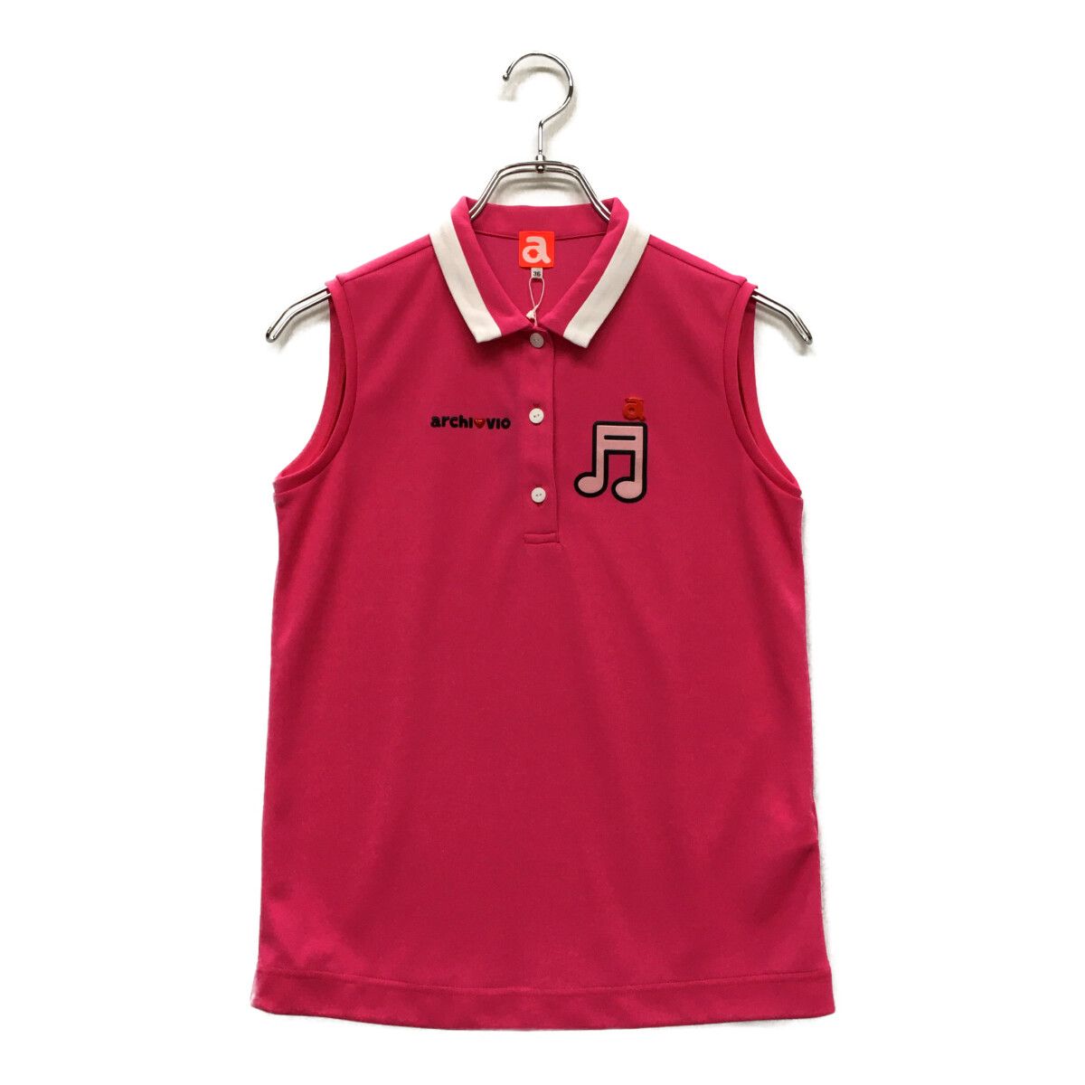 archivio - coco 中古 アルチビオ archivio レディース ノースリーブ 36(S) 白×紺×ピンク ポロシャツ archivio - coco 中古 アルチビオ archivio レディース