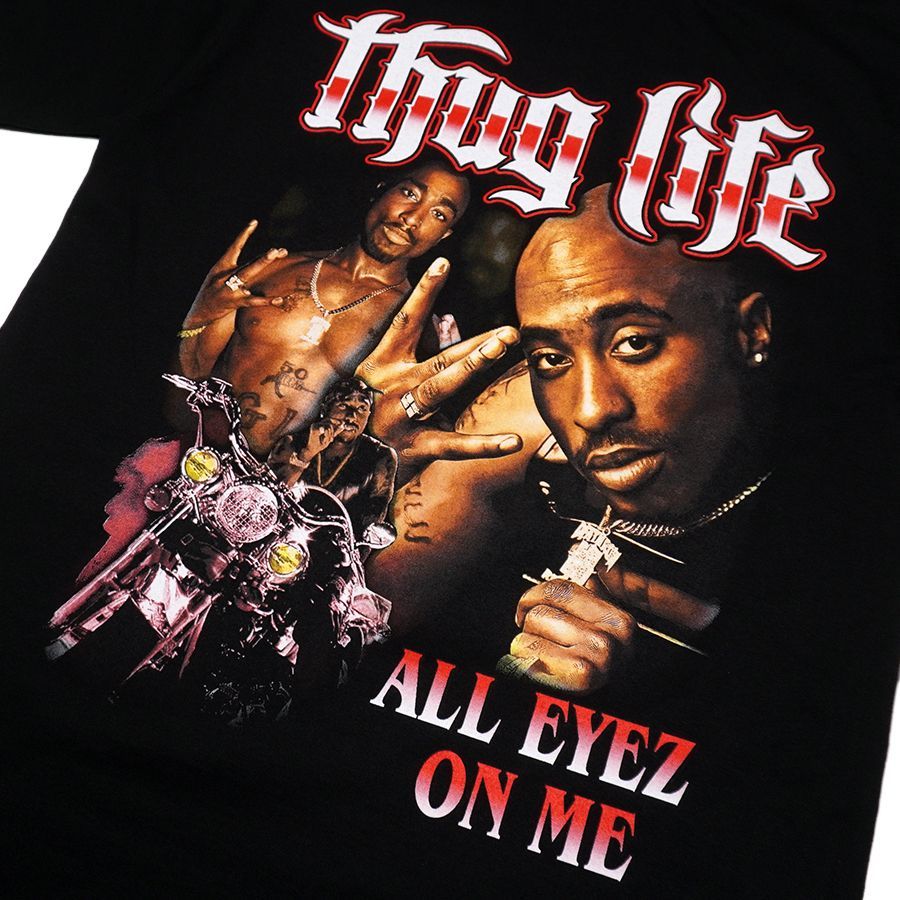 ヒップホップ+ラップ HIPHOP A-THUG STREETWEAR SUPPLY THUG LIFE Tシャツ【BLACK】(HIPHOP ヒップ
