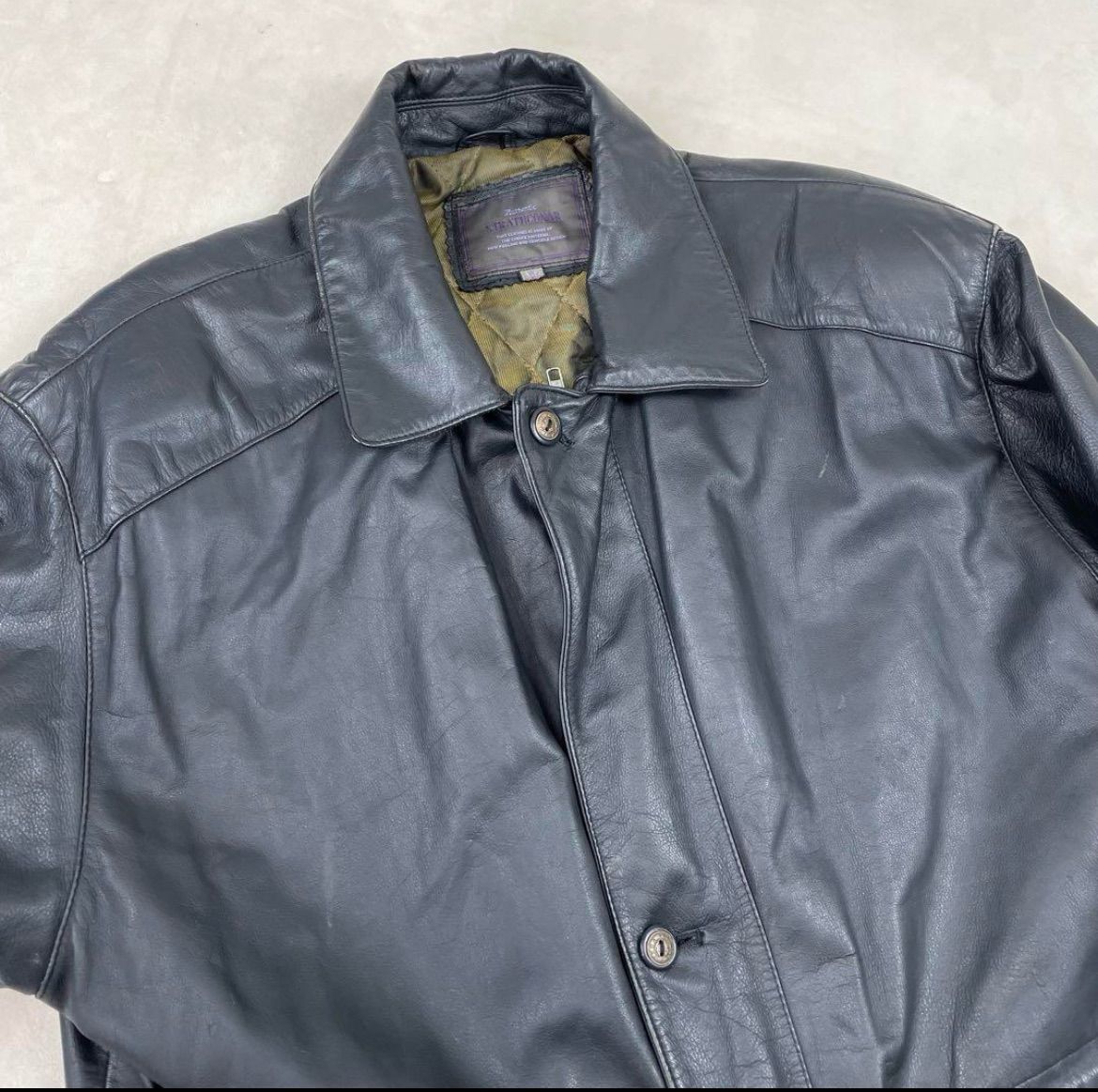 美品 STRATHCONAR カウレザージャケット キルティング XL 美品 STRATHCONAR カウレザージャケット キルティング XL