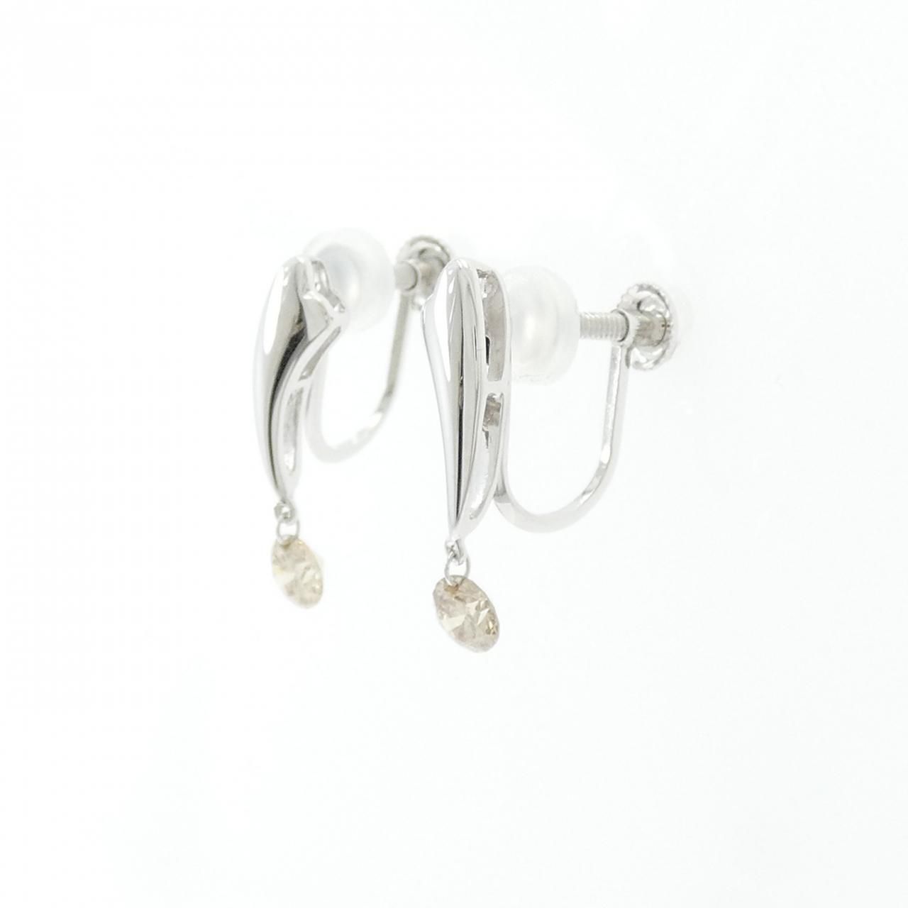 K18WG ダイヤモンド ピアス 0.40CT