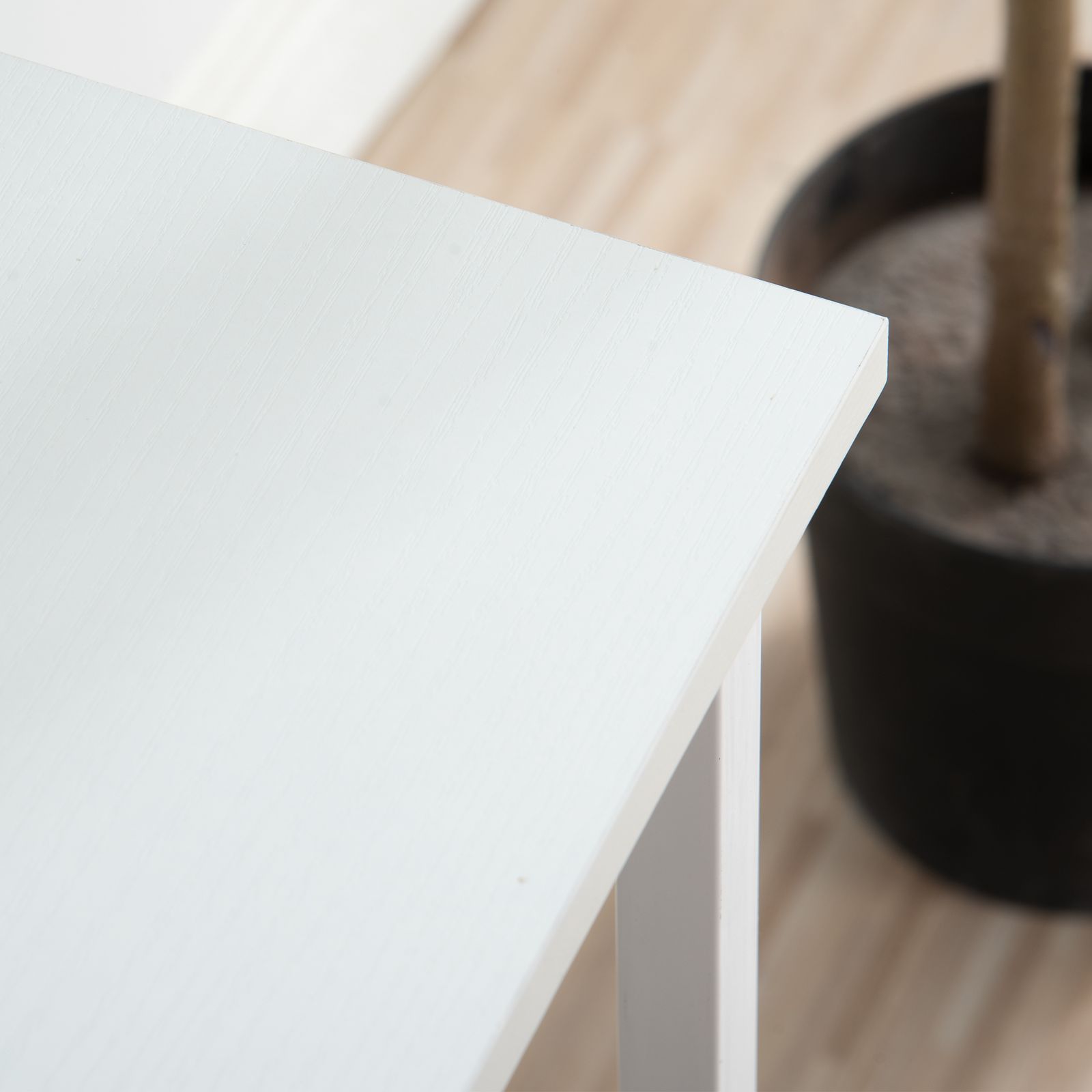 2段ラック付 デスク木製