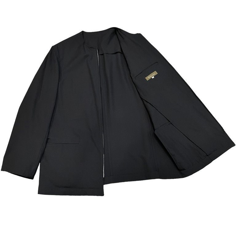 Y's for men ウールギャバジンジップアップノーカラージャケット