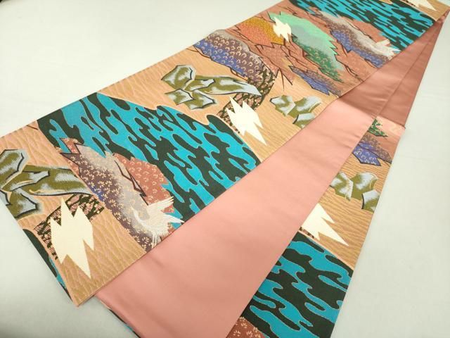 平和屋着物○ファッションデザイナー コシノアヤコ 六通柄袋帯 草葉文