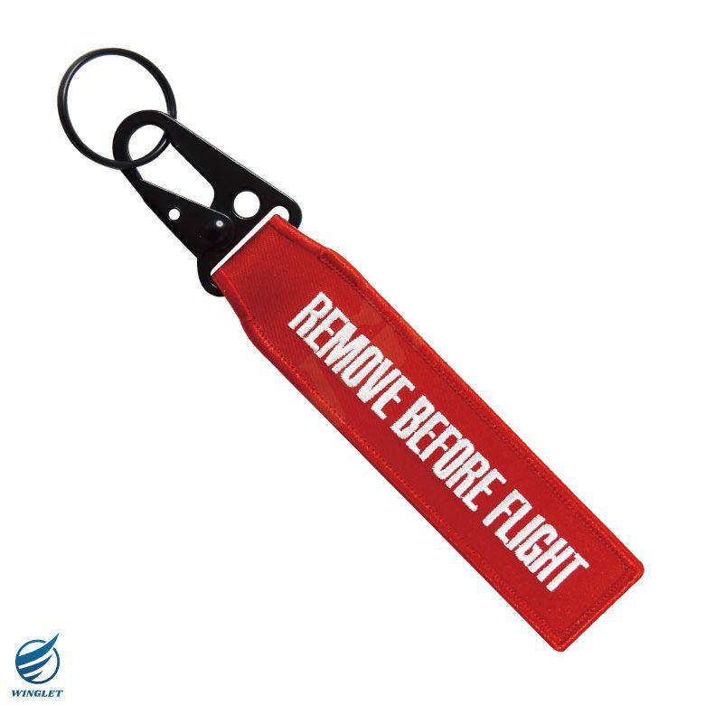 Remove Before Flightキーチェーン – グレー/レッド – ロータリー13b1