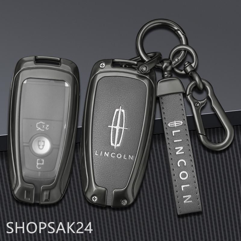 ◆リンカーン Lincoln◆深錆色 グレー◆スマート キーケース 車 キーカバー キーホルダー